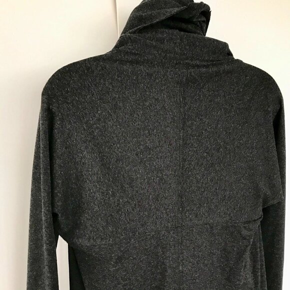 HAZEL Women's Long Dark Grey, Shall/Waterfall Sweater Cardigan, long sleeve sz S - Picture 8 of 15